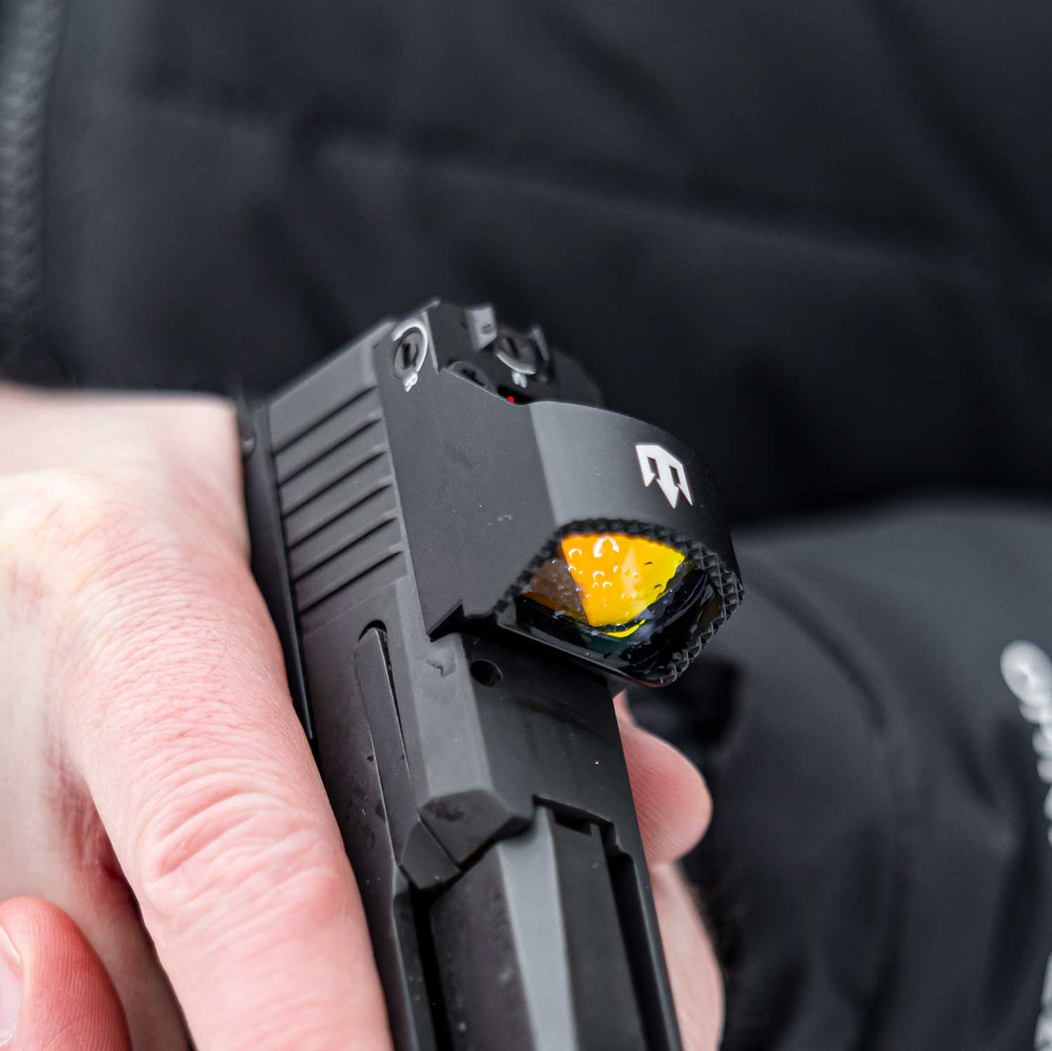 Triton RMSc and K-Series compact handgun red dot sight with illuminated aiming point and durable optic housing