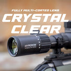 Hyperion 6-24x First Focal Plane High Power Variable Scope with SecureLock Locking Turrets, Side Parallax, Illuminated Reticle, FFP-MOA | MOA Reticle - Triton