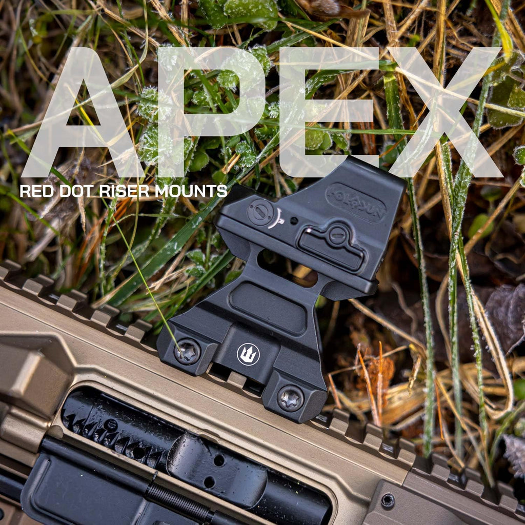 Triton APEX Absolute Cowitness 1.93" Riser Mount - for RMR/407/507/508/SRO or Aimpoint Micro T-1/T-2/503/515/530/Romeo4/Romeo5 Footprint - Triton