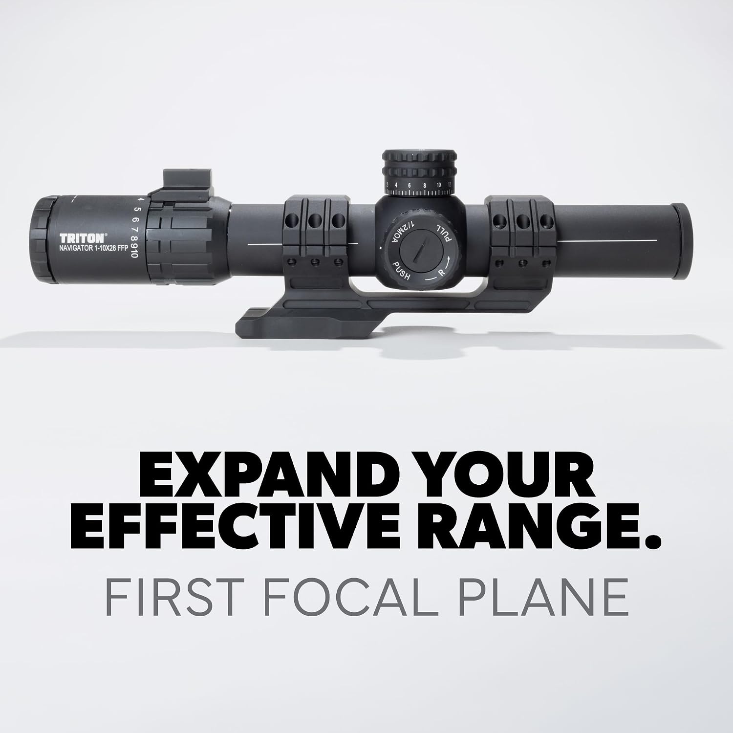 Triton Navigator+ 1-10x28 First Focal Plane FFP LPVO Rifle Scope | Dot C5 BDC Reticle - Triton