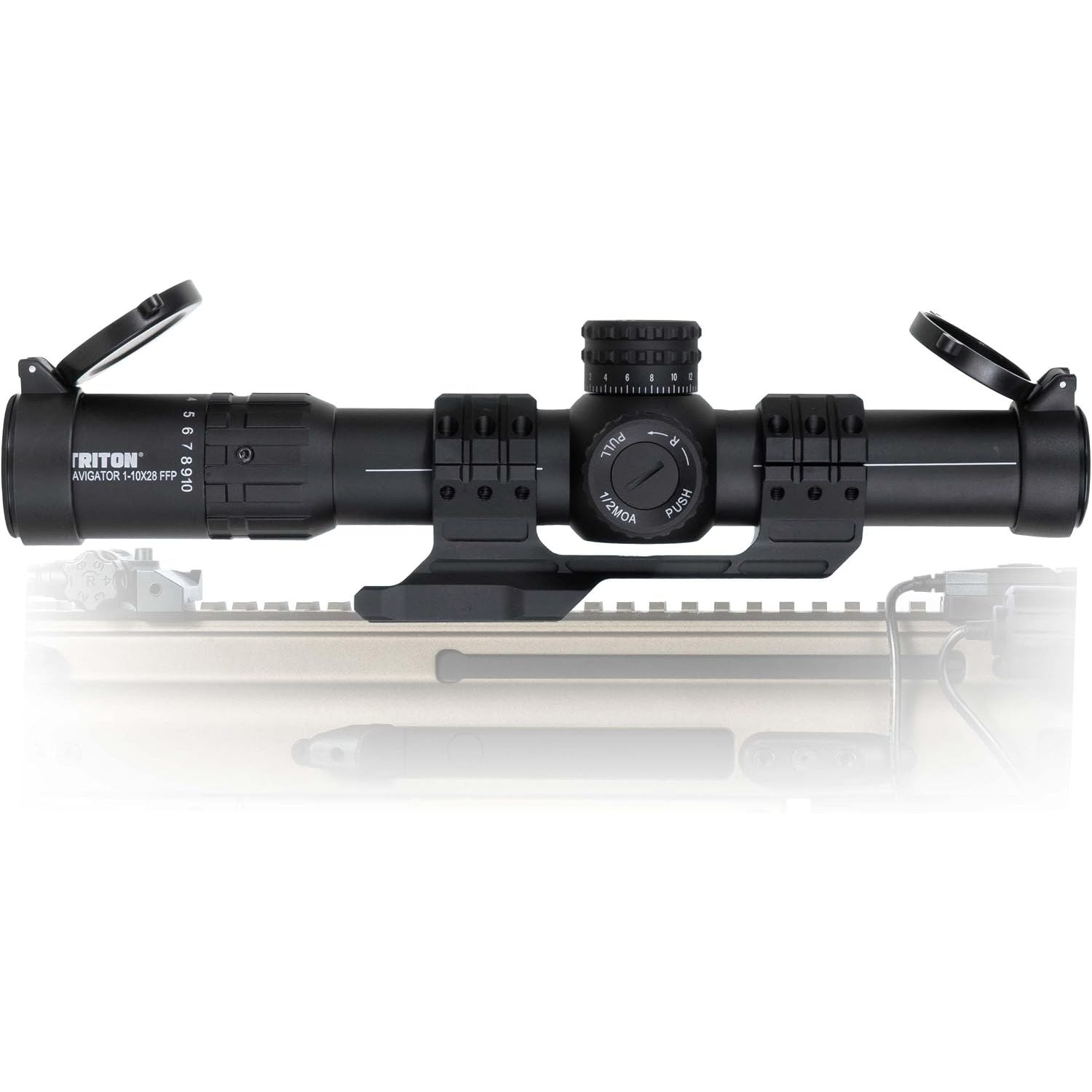 Triton Navigator+ 1-10x28 First Focal Plane FFP LPVO Rifle Scope | Dot C5 BDC Reticle - Triton