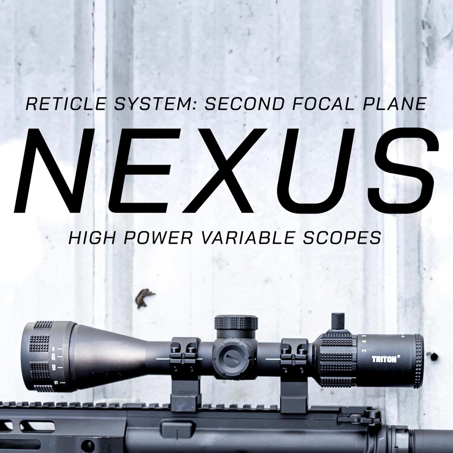Triton Nexus 3-9x40 AO Second Focal Plane SFP Adjustable Objective Medium Power Variable Optic MPVO Rifle Scope - Triton