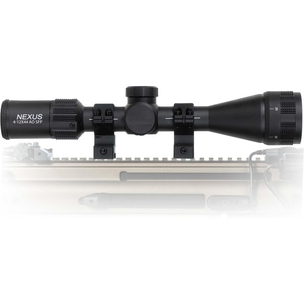 Triton Nexus 4-12x44 AO Second Focal Plane SFP Adjustable Objective Medium Power Variable Optic MPVO Rifle Scope - Triton