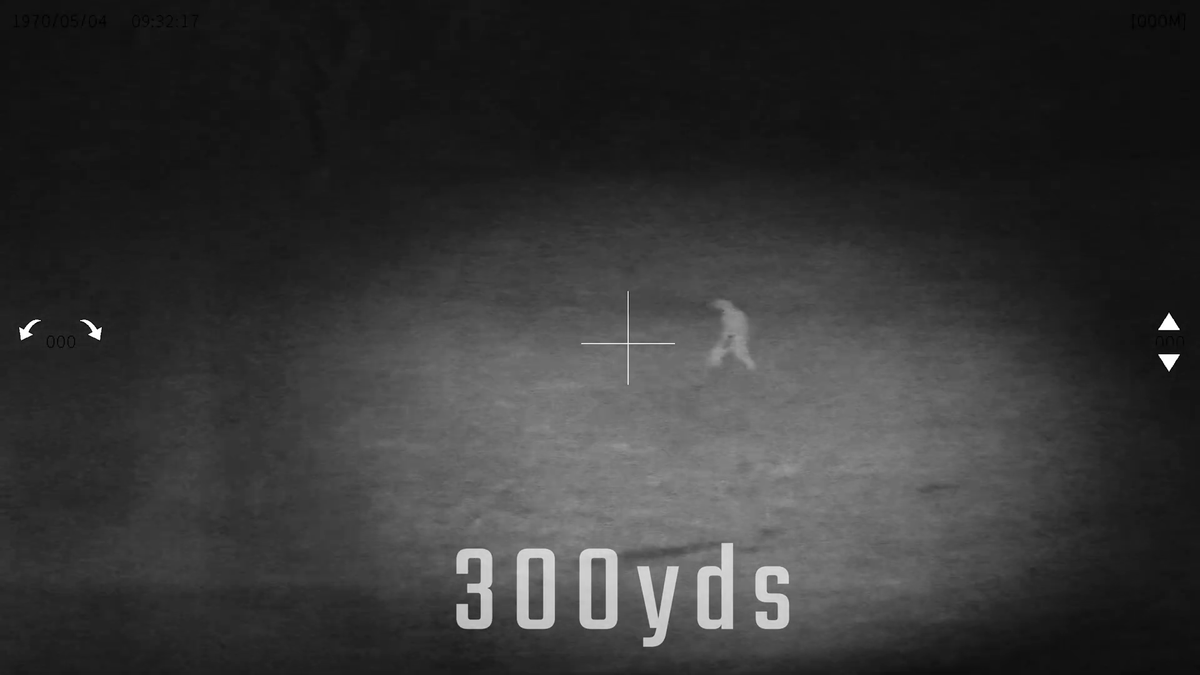 Night vision footage at 300 yards through a Triton StarStrike scope